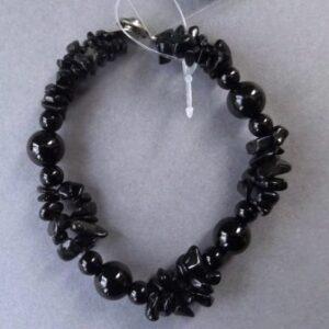 Armband zwart agaat
