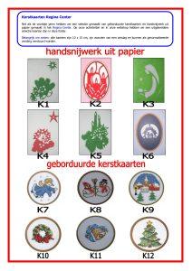 pagina 2 - papiersnijwerk en geborduurde kerstkaarten